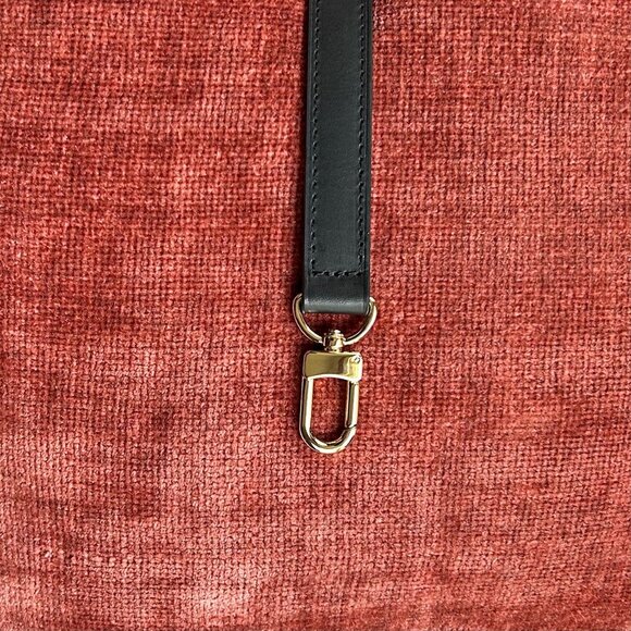 New 3/4" Black Vachetta Leather Replacement Handbag Strap 43” Long - Picture 4 of 7